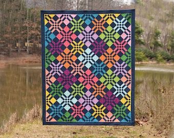 Olive and Hazel Quilt Pattern - Digital pdf - Quarter Yard Friendly - Throw Size