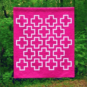 Chalk - digital quilt pattern - a modern plus sign quilt pattern - lap / throw size