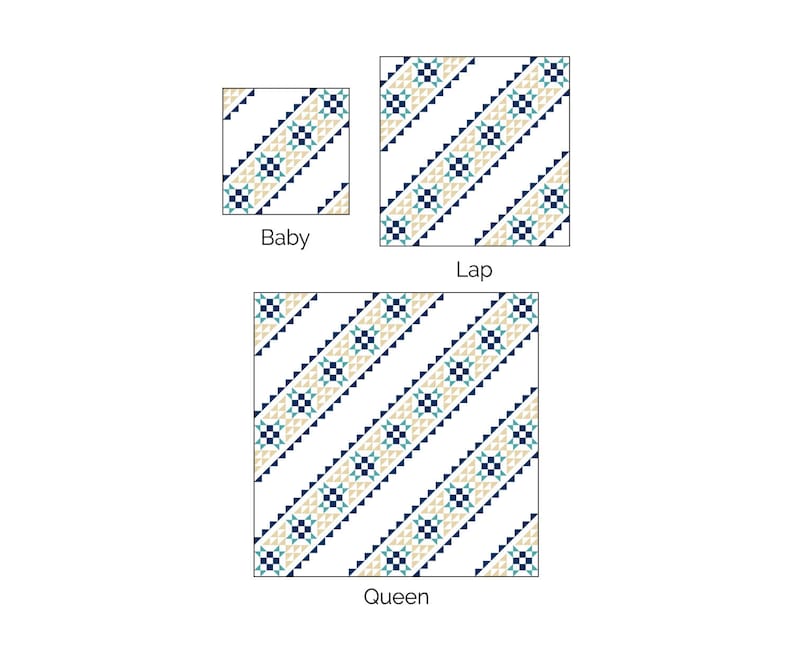 Canvas Lines digital quilt pattern a modern pattern baby, lap, and queen sizes image 3