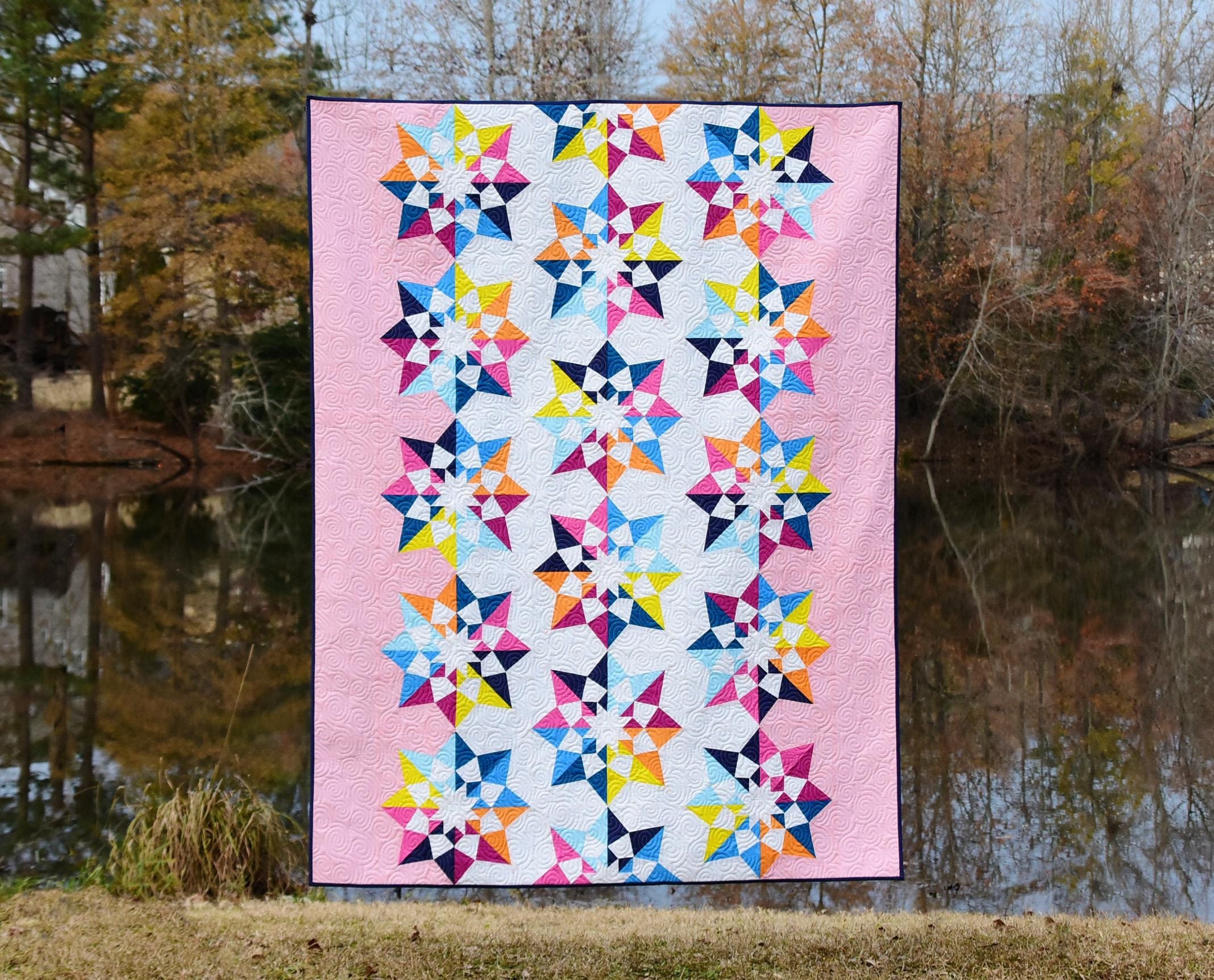 Wishing Star Digital Pdf Quilt Pattern - Paper Pieced Quilt