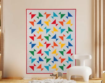 Trumpet Horns Quilt Pattern – Fat Quarter Friendly, Instant Download - Baby, Lap, Queen Sizes