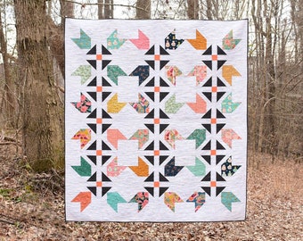 Montgomery Quilt Pattern - Digital pdf - Charm Pack, Layer Cake, Fat Quarter, Scrap Friendly - Baby, Throw, Queen Sizes