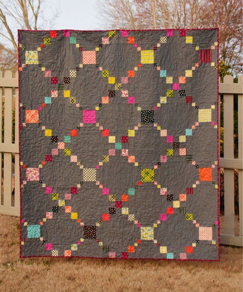 Irish Puzzle, digital quilt pattern in baby, lap, twin sizes. Charm pack and scrap friendly design. image 4