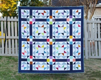 Melodic Mystery Quilt - a Digital pdf Quilt Pattern - a Mystery Quilt in a Lap Size