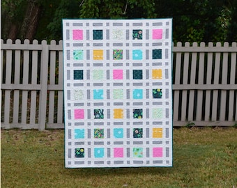Broken Frames - digital quilt pattern- baby, lap, and twin sizes - layer cake and charm pack friendly