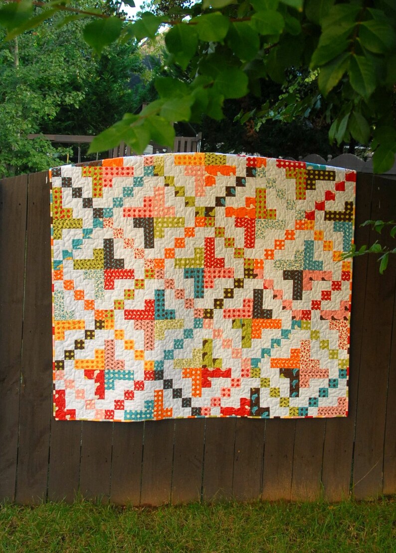 Digital pdf Quilt Pattern On a Jelly Roll Baby Quit Toddler Quilt Lap Quilt Jelly Roll Pattern Easy Quilt Pattern image 4