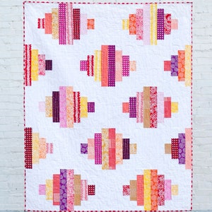 Jelly Lanterns digital quilt pattern a modern pattern lap, twin, and queen sizes image 5