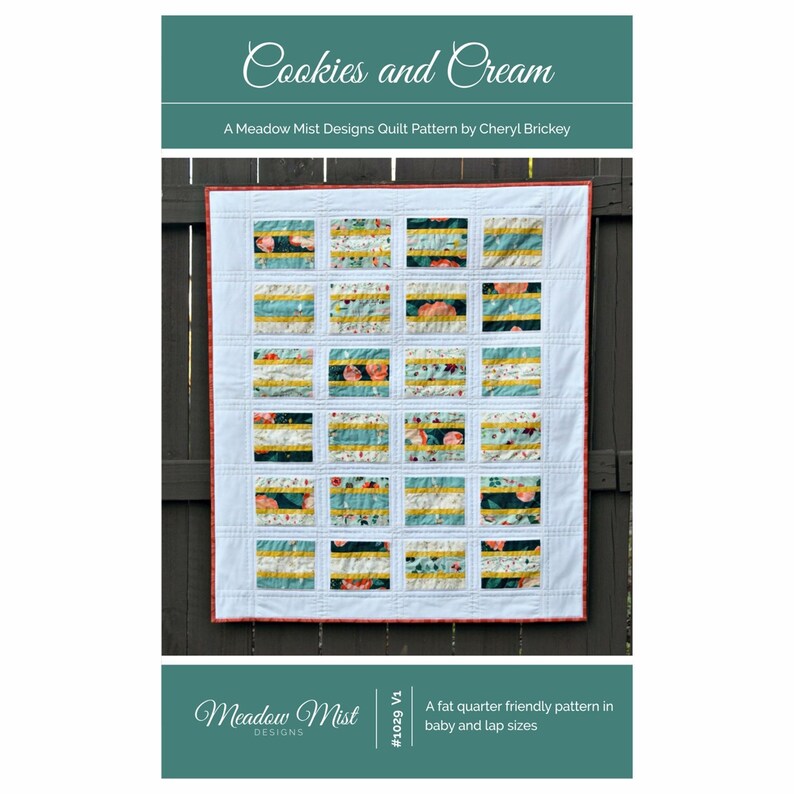 Cookies and Cream Digital Quilt Pattern Fat Quarter Friendly Pattern in Baby and Lap Sizes Etsy