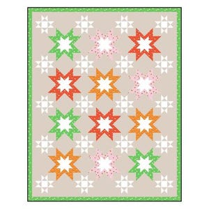 Supernova Digital Pdf Quilt Pattern - Star Quilt Pattern for Fat ...