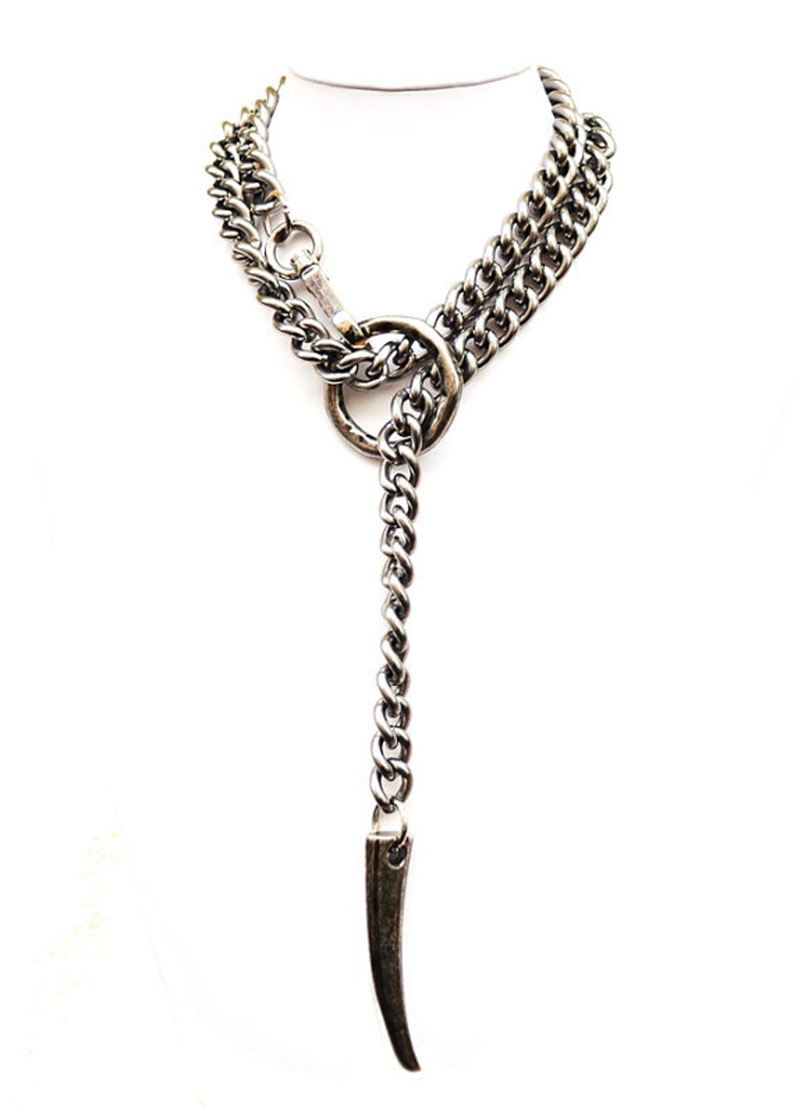 Mens Bdsm Jewelry Slave Collar Punk Chain Spike Necklace O Etsy
