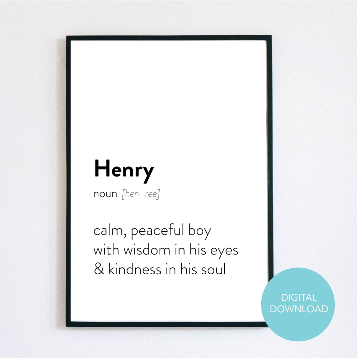 Custom Name Definition Wall Art Personalized Name Meaning Etsy