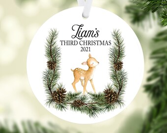 WhatSign 2021 Christmas Ornaments 3 Happy New Year Christmas Ornaments Gifts for Families Friends