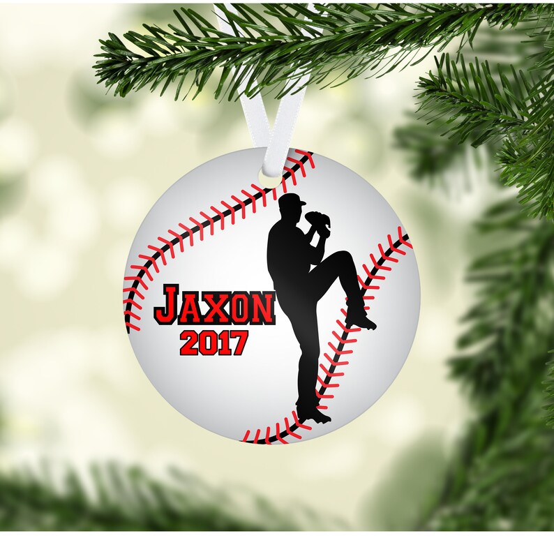 Baseball Ornament Left Hand Pitcher Ornament Baseball Etsy