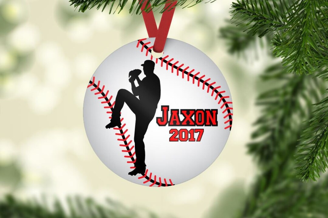 Baseball Ornament Baseball Pitcher Ornament Baseball Etsy