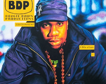 boogiE - art prints of an original eightangrybears painting (BDP album cover with KRS-One)