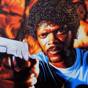 julEs - art prints from an original eightangrybears painting (Samuel L Jackson from Pulp Fiction)
