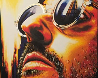 lEon - art prints from an original eightangrybears painting (Jean Reno from Leon: The Professional)