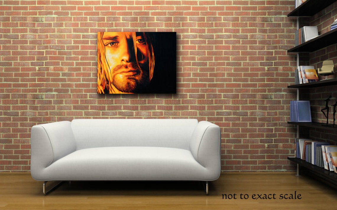GrungE original paint marker painting musician Kurt Cobain ...