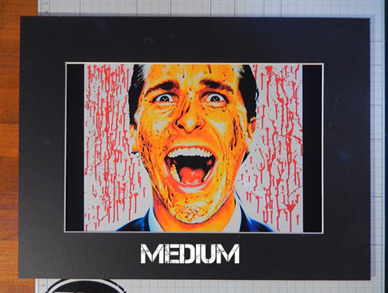 batemAn art prints from an original eightangrybears painting Christian Bale from American Psycho image 3