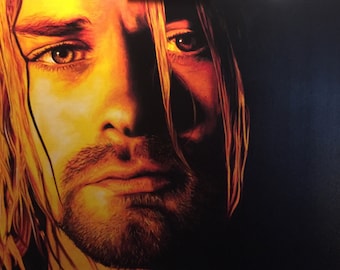 grungE - art prints from an original eightangrybears painting (Kurt Cobain)