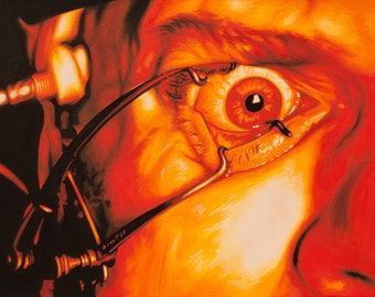 orAnge - art prints from an original eightangrybears painting (Malcolm McDowell from A Clockwork Orange)