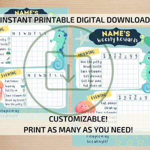 Printable Reward Chart for Kids L Printable Incentive Chart L Instant ...