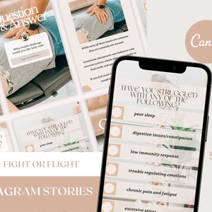 Fight or Flight - Chiropractic Instagram Story Graphics