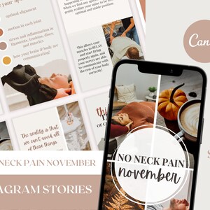 No Neck Pain November - Chiropractic Instagram Story Graphics