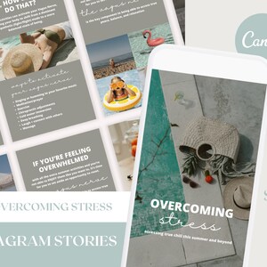 Overcoming Stress - Chiropractic Instagram Story Graphics