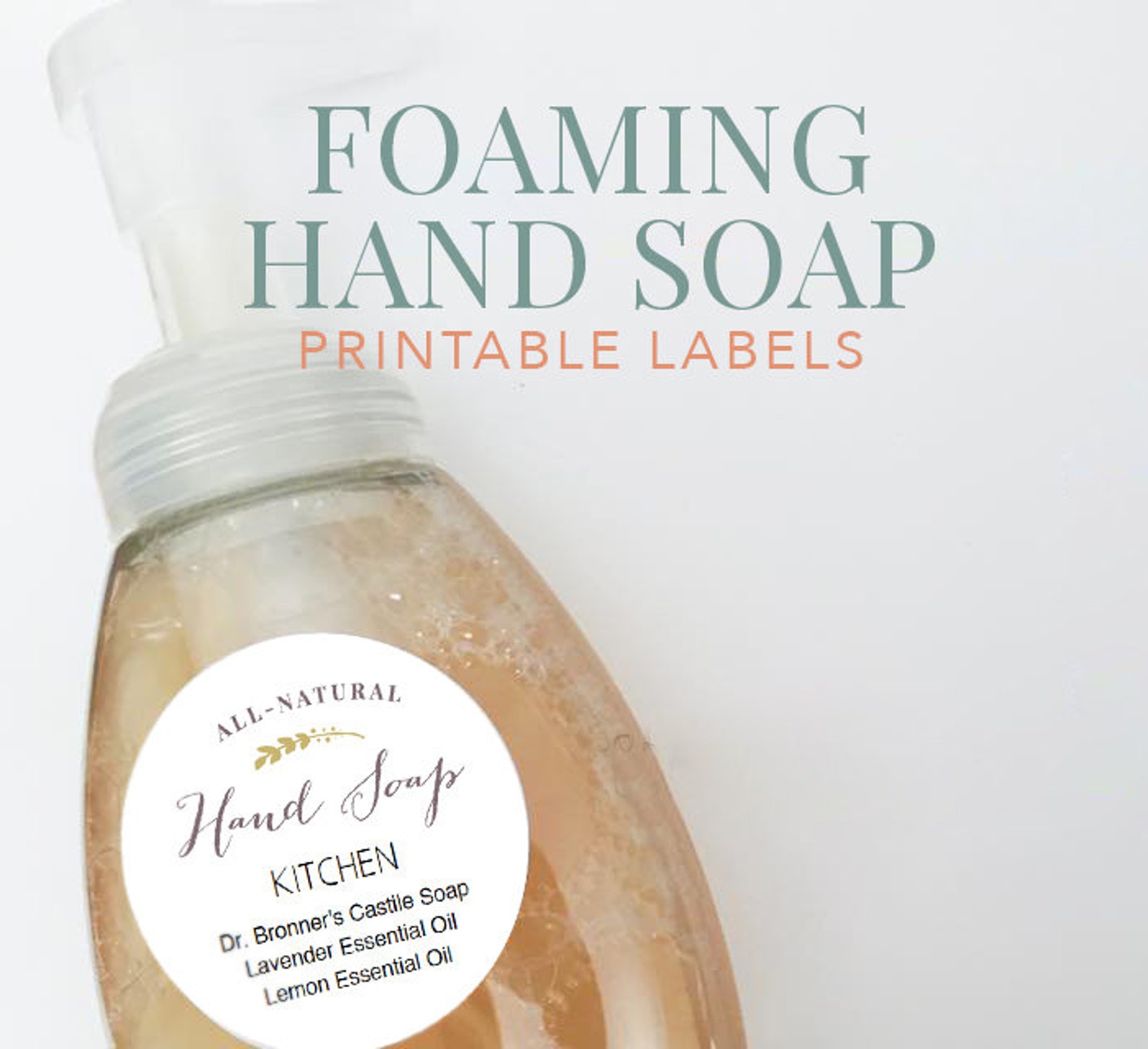 Printable Hand Soap labels with essential oils fits Avery | Etsy