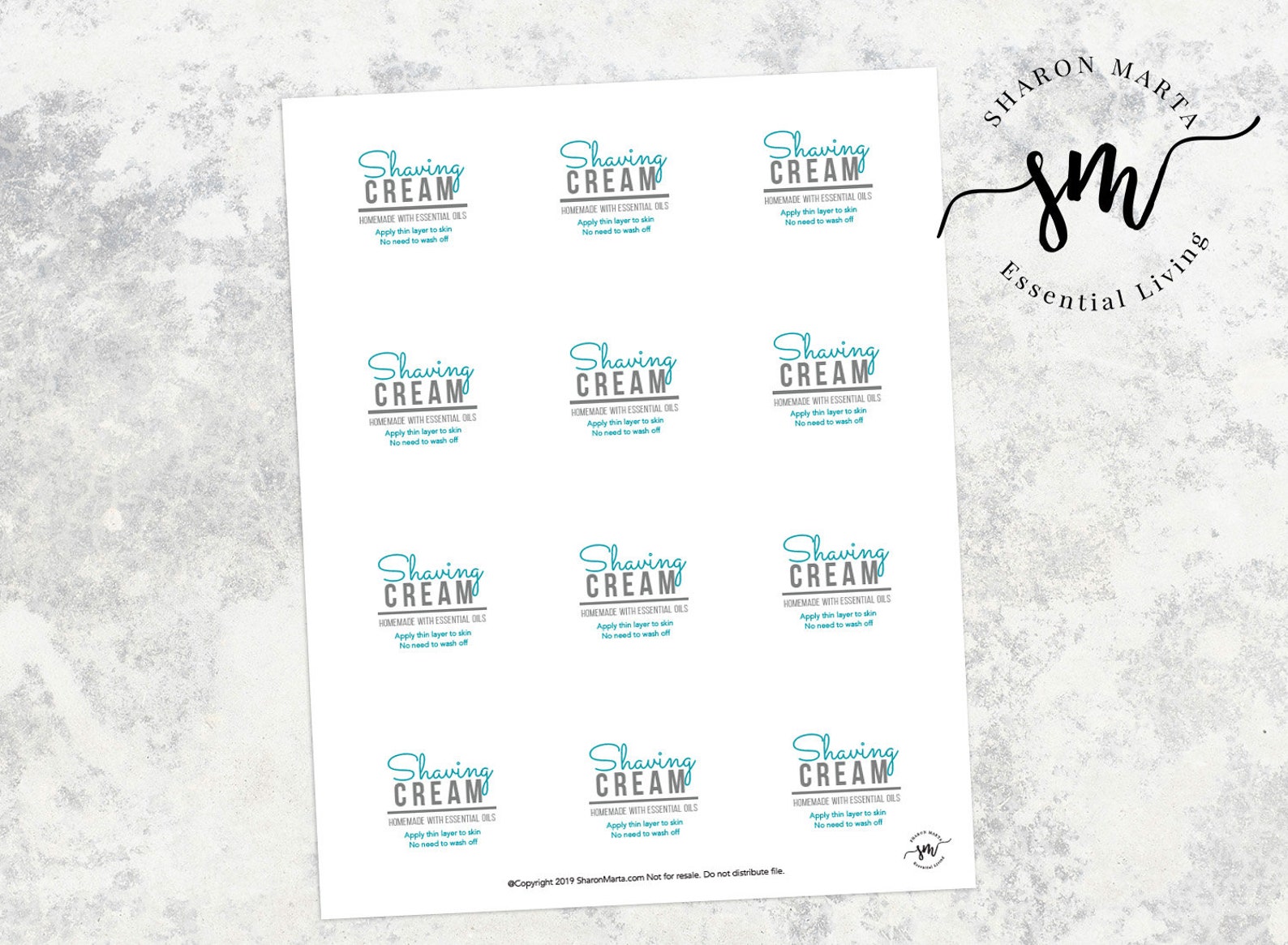 Printable Labels Shaving Cream With Essential Oils | Etsy