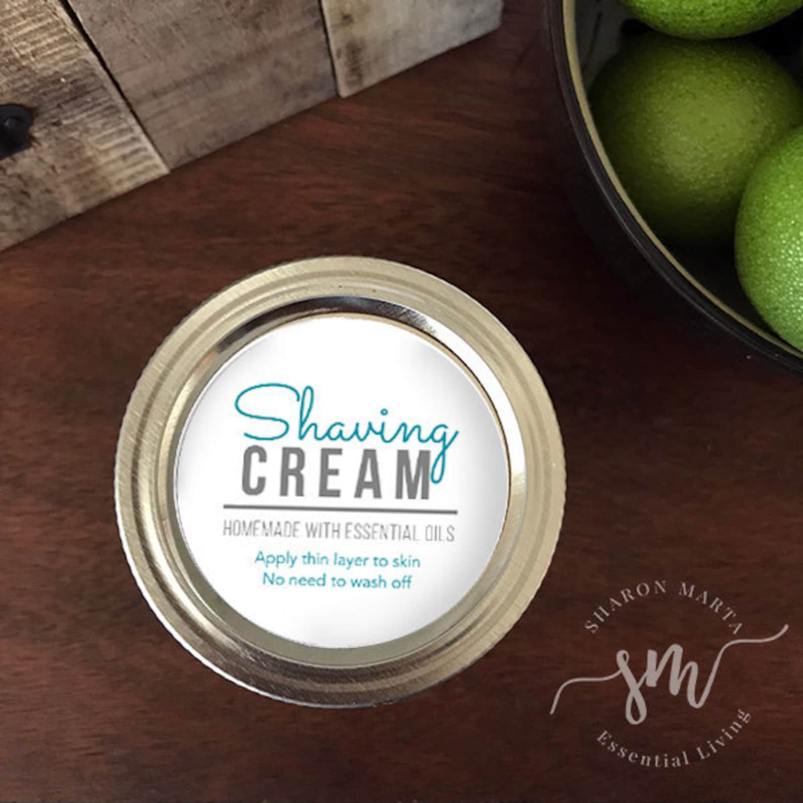 Printable Labels Shaving Cream With Essential Oils Etsy