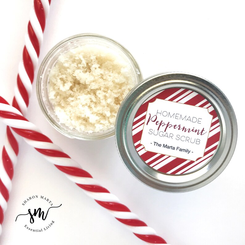 Printable Peppermint Sugar Scrub Labels Printable Christmas | Etsy