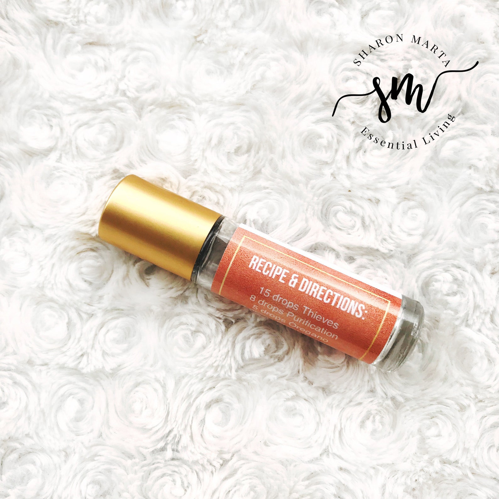 Roller Bottle Labels for Essential Oils Canva Template Etsy