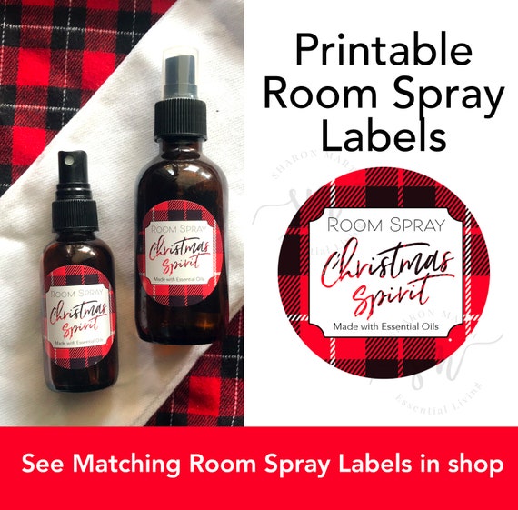Printable Plaid Christmas Spirit Hand Soap Label Fits Avery 2 Circle Sticker Paper