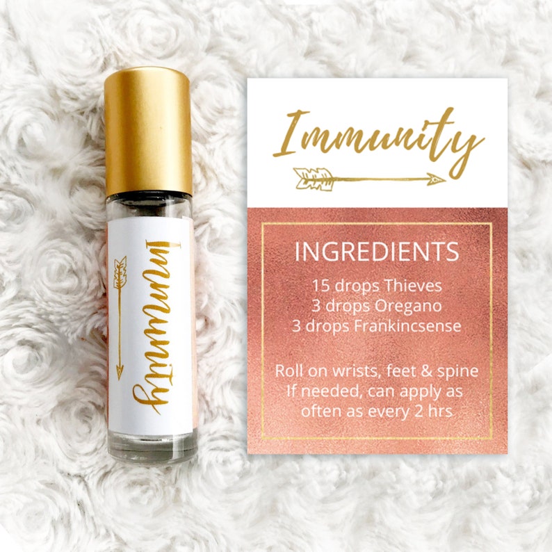 Roller Bottle Labels for Essential Oils Canva Template Etsy