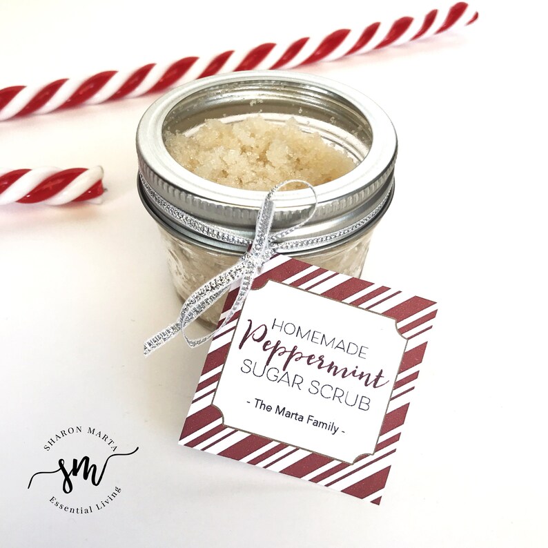 Printable Peppermint Sugar Scrub Labels Printable Christmas | Etsy