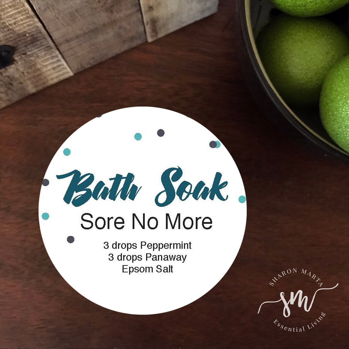 Printable Custom Bath Salt labels 2 round Canva Etsy