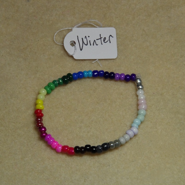 Seasonal Color Analysis 4 Season Color Swatches in an Elastic Bracelet