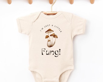 Funny Mushroom Onesie - Fungi - natural onesie, mushroom toddler tee, funny mushroom tee, baby announcement, baby shower gift, funny baby