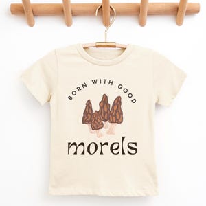 Funny Morel Mushroom Onesie - Fungi - natural onesie, mushroom toddler tee, funny mushroom, baby announcement, baby shower gift, funny baby