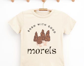 Funny Morel Mushroom Onesie - Fungi - natural onesie, mushroom toddler tee, funny mushroom, baby announcement, baby shower gift, funny baby