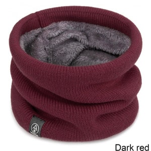 Boys Fleece scarf boys neck warmer boys snood kids neck warmer boys winter scarf winter beanie girls snood Dark Red