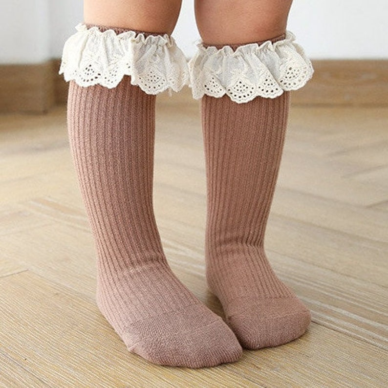 Knee High Ruffle Socks Knee High Socks Knee High Socks Etsy