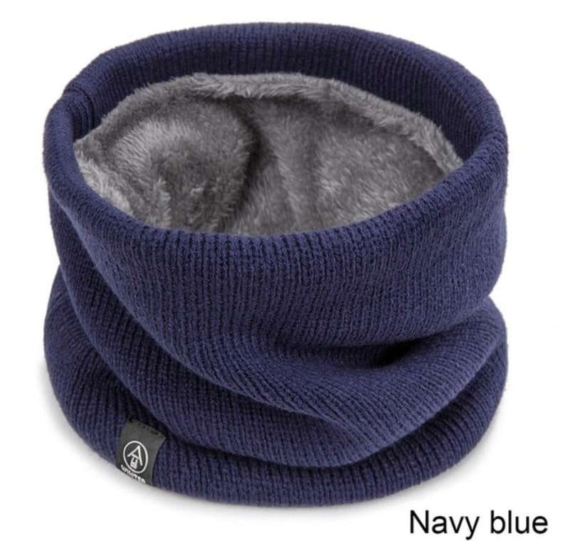 Boys Fleece scarf boys neck warmer boys snood kids neck warmer boys winter scarf winter beanie girls snood Navy Blue