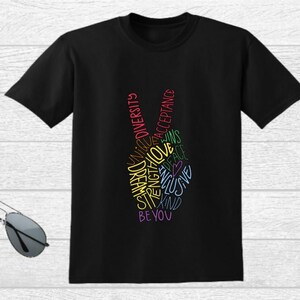 Diversity, Unique, Acceptance, Love Wins, Dream, Peace, Inclusive, Strength, Kind, Be You