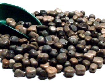 Destash Steinperle Lot: Grauer Marmor & Silber Achat (1,7 Oz)