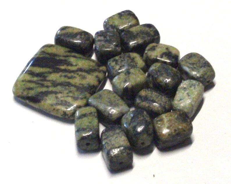 Mixed Lot of 2 Oz. of Yellow Turquoise Stone Rectangular Etsy