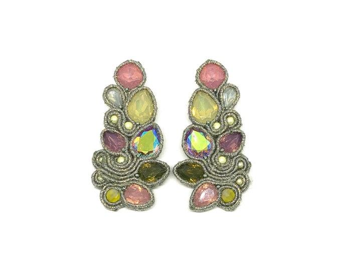 Salma Statement Resin pink earrings