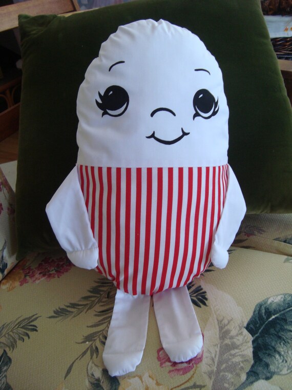 F Keiki Red White Striped Novelty Humpty Dumpty Pillow Doll Etsy